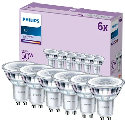 Obrázok produktu pre Philips 8719514451551, 4,6 W, 50 W, GU10, 390 lm, 15000 h, Studená biela