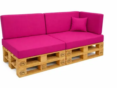 Produktbild von Setgarden Comfort Palettenkissen 6er Set Outdoor 120x80x10cm Sitzkissen + Rückenkissen 120x40x10cm 1tlg Rose