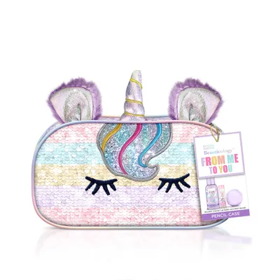 Image de Coffret cadeau de soins pour le corps, thème licorne, 3 pièces
