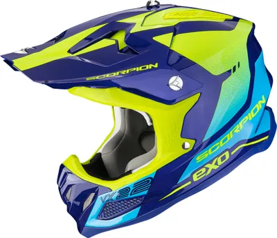 Produktbild von Scorpion VX-22 Air Attis Motocross Helm, blau/gelb, XL (61/62)