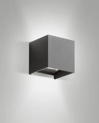 Produktbild von Fabas Luce CUBA DARK GREY LED Wandleuchte 12W warmweiß Dunkel Grau 6541-21-294