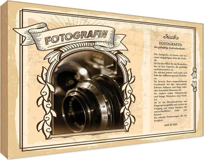 Produktbild von vianmo Holzschild 12x18 cm Fotografin Beruf Arbeit