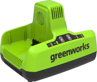 Produktbild von Greenworks Doppel-Schnellladegerät 60V - 6,0Ah - G60x2UC6