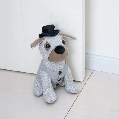 Image de Joli butoir de porte, butoir de porte décoratif pour la maison et le bureau, butoir de porte lesté en forme d'animal, butoir de porte décoratif en tissu – Chien