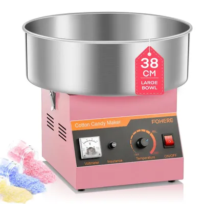 Zuckerwattemaschine 1000 W, 38 cm Edelstahl-Schüssel, gewerblich