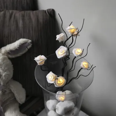 Zdjęcie produktu dla Dekoracja róża Led TWIG ROSY 50 cm na baterie