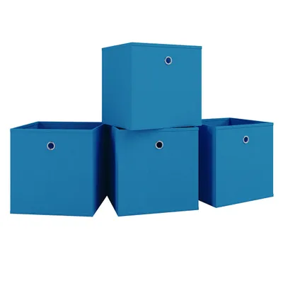 Produktbild von VCM 4er Set Faltbox | Klappbox Stoff Kiste | Faltschachtel | Maße ca. H. 28 x B. 27 x T. 27 cm | Regalbox - Boxas