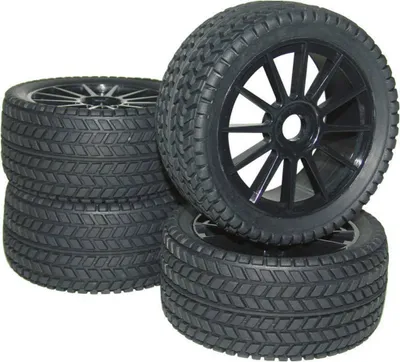 Produktbild von Reely 1:8 Buggy Kompletträder Street 12-Speichen Schwarz 4 St.