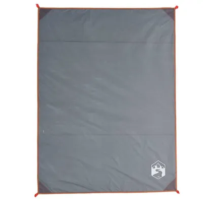 Image de vidaXL Couverture de pique-nique avec piquets Gris et orange 205x155 cm