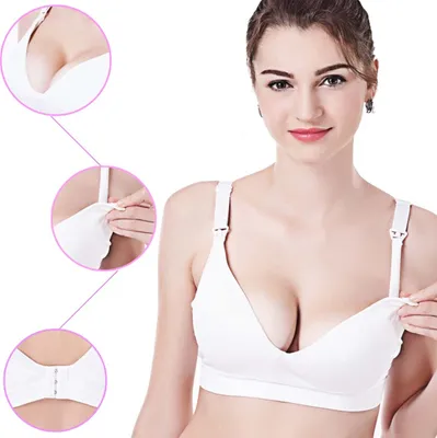 Obrázok produktu pre Dámske dojčiace podprsenky dojčiace materská podprsenka pre ženy mäkké pohár podprsenky (biela 40D 42B 42C 42D)