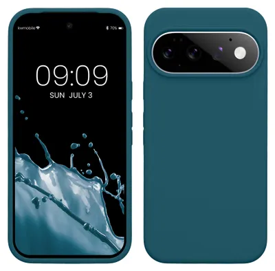 Produktbild von kwmobile Handyhülle für Google Pixel 11 / Pixel 11 Pro Hülle - Case Silikon - Kabelloses Laden - Schutzhülle Cover in Petrol matt