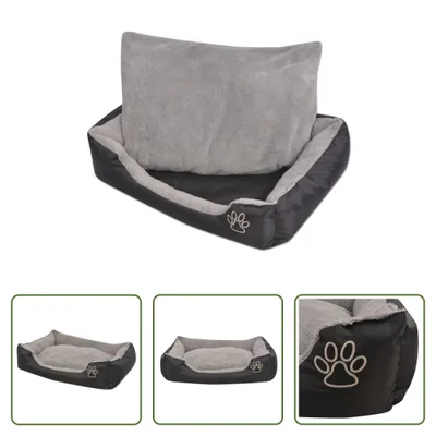Produktbild von The Living Store Hundebett mit gepolstertem Kissen Größe XXL Schwarz