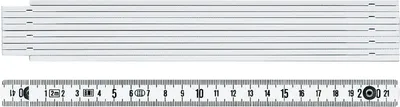 Produktbild von BMI Gliedermaßstab 1m weiß Kunststoff - 941104100