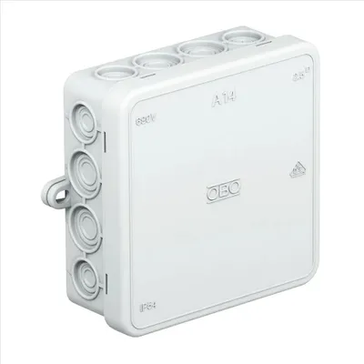 Immagine prodotto di OBO Scatola di giunzione IP55 A14 100x100x38mm grigio chiaro