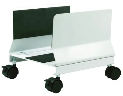 Produktbild von Q-CONNECT KF02197, PC-Halterung unter dem Schreibtisch, Desktop, 15 kg, Weiß, 4 Rad/Räder, Taiwan