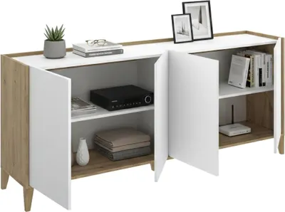 Produktbild von Chanute - Schrank, 40x184x78h cm Weiß, 2 Einlegeböden