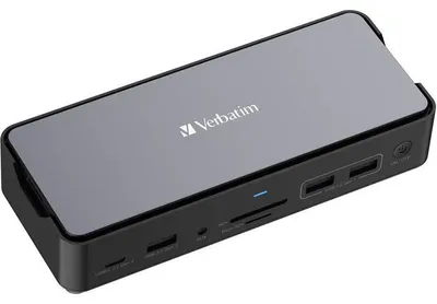 Obrázek produktu pro Dokovací stanice USB-C s 256 GB SSD, Verbatim Pro CDS-15SSD, 15 portů, 8K video, šedá