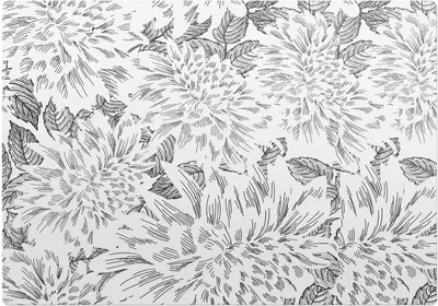 Produktbild von Florale Blattskizze – Bodenschutzmatte – Stuhlunterlage 100x70 cm – Rutschfest – Hartbodenmatte