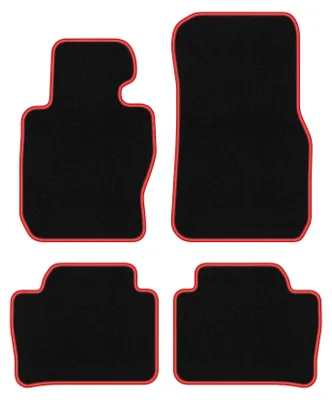 Image de Tapis de sol en moquette noir/rouge pour BMW 3 F30 2012-2019 4 pièces