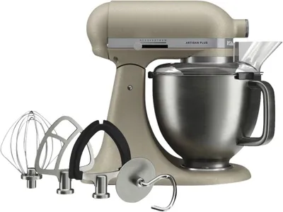 Imagen del producto de KitchenAid 5KSM50PKVEOC, Batidora de pie, Beige, Amasado, Mezclado, Batido, 4,7 litros, Avena, Palanca