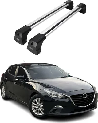 Produktbild von Dachträger Grundtäger für Mazda 3 BM 2013-2019 75kg Aluminium Silber 2 tlg