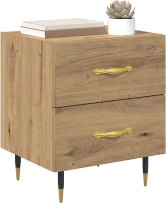 Produktbild von vidaXL Nachttisch 2 pcs Artisan-Eiche 40 x 35 x 47,5 cm Holzwerkstoff