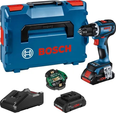 Produktbild von Bosch GSR 18V-90 C, Handbohrmaschine, Bürstenlos, Schwarz, Blau, Rot, 1,3 cm, 2100 RPM, 6,8 cm