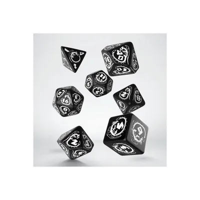 Obrázek produktu pro Sada 7 RPG kostek - dračí - černo bílé
