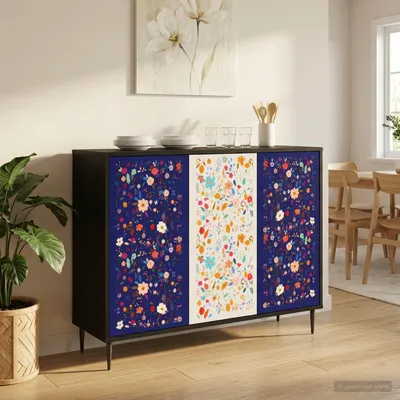 Obrázok produktu pre vidaXL Komoda MAINZ, čierna, vzhľad dubového dreva, 102 x 33 x 76 cm
