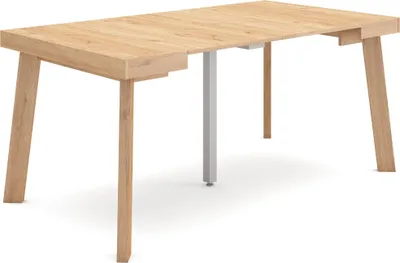 Produktbild von Ausziehbarertisch, 160x90x73cm, Für 8 Gäste, Hölzerne Beine, Eiche