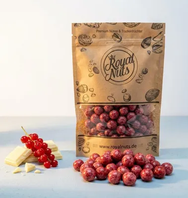 Produktbild von 1000g Gefriergetrocknete Johannisbeeren mit weißer Schokolade