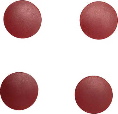 Produktbild von MAUL Magnet MAULsolid rund 4 Stück 1,5 kg Kunststoff Ferrit bruchsicher Ø 3.8 x 1.25 cm rot