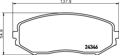 Produktbild von HELLA Bremsbeläge Satz Vorne Bremsklötze für SUZUKI Grand Vitara II SUV (JT, TE, TD) 8DB 355 012-351