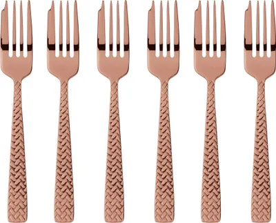 Imagen del producto de Sambonet Cortina Edelstahl/PVD Kupfer Set 6 Kuchengabeln S0198-S00018-S1578 52722CA5