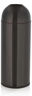 Produktbild von Abfalleimer, Ø 30 cm, Höhe 83 cm, schwarz, Chromnickelstahl, Kunststoff