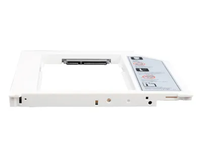 Produktbild von SilverStone SST-TS08 Einbaurahmen-Adapter für 2,5" Slimline-SATA, weiß