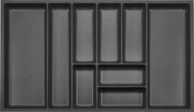 Produktbild von ORGA-BOX III Besteckeinsätze Tiefe 473 mm, Höhe 50,5 mm anthrazit Schubladeneinsätze Breite 791 mm für Schubladen 900 mm Canvas-Struktur
