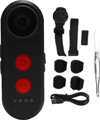 Produktbild von Fahrradkamera mit Rücklicht 140 ° Weitwinkel IPX6 Wasserfest wiederaufladbar 1080p Fahrrad Rückblick 32g