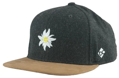 Image de Casquette bavaroise "Edelweiß Klassik" - Casquette Maxifit, gris foncé