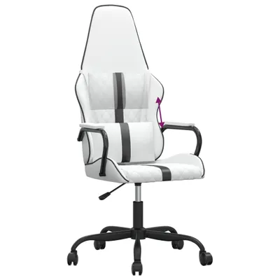 Produktbild von vidaXL Gaming-Stuhl Weiß und Schwarz Kunstleder