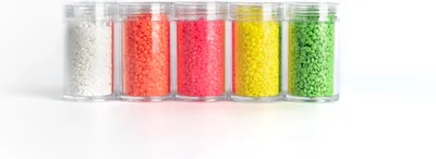 Produktbild von DIAMOND DOTZ® Freestyle Diamond Painting Zubehör, Runde Diamant Mosaiksteine 5er Set Neonfarben