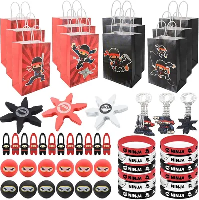 Productafbeelding van Ninja-feestcadeautjes voor kinderverjaardag - Set van 72
