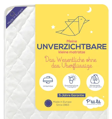 Image de P'tit Lit - Matelas pour bébé indispensable - 70x140 cm - Respirant : une face été