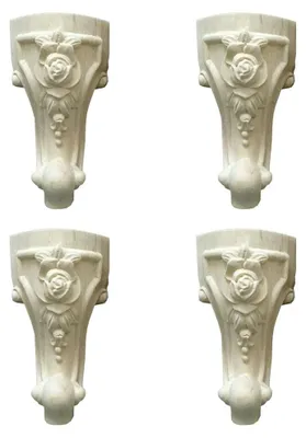 Immagine prodotto di Gambe in legno per mobili, 18 cm - Set di 4 pezzi in legno massello per decorazione