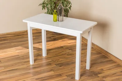 Produktbild von Küchentisch 50x100 cm Kiefer massiv, Farbe: Weiß