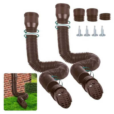 Image de Extension flexible de tuyau de descente avec grille de drainage