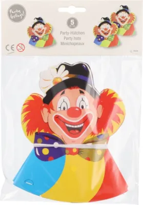 Produktbild von 30 Papstar Hütchen Clowngesicht 19326