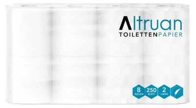 Produktbild von Meditrade Toilettenpapier, 2-lagig, weiß - 8 Rollen | Packung (8 Rollen)