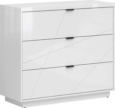 Produktbild von Kommode Sven mit 3 Schubladen, Weiß, 106cm