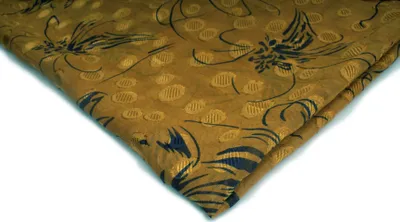 Obrázek produktu pro Šifon s potiskem, vzor 11, hořčice 50 x 150 cm